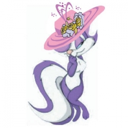 Red Hatter Purple Kitty Red Hat Badge artwork 112 Pink